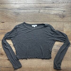 White Fawn Gray Fitted Crop T-Shirt